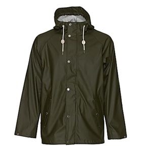 Tretorn Sixten Long Rain Jacket Forest Green NWT